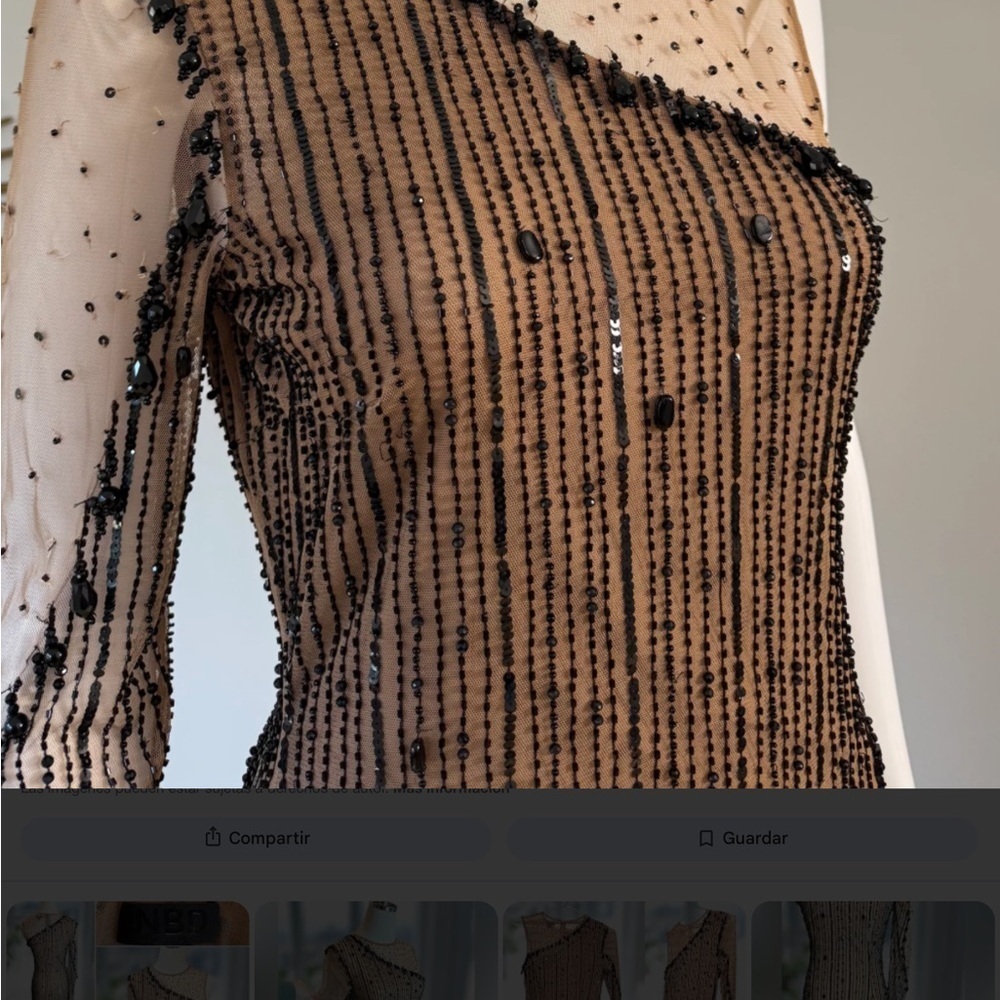 NBD Black and Tan Long Sleeve Dress - Picture 3 of 8